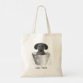 Persoonlijke pop-upbeelden in een tinbuis met bubb tote bag (Achterkant)