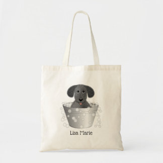 Persoonlijke pop-upbeelden in een tinbuis met bubb tote bag