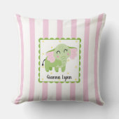 Persoonlijke Poppy Olifant Nursery Kussen (Voorkant)