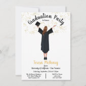 Persoonlijke portret afstudeeruitnodigingen kaart (Voorkant)