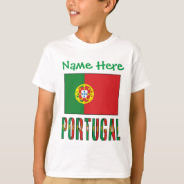 Persoonlijke Portugese Vlag Erfenis Jongens- T-shirt