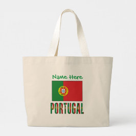 Persoonlijke Portugese Vlag Erfgoed  Grote Tote Bag