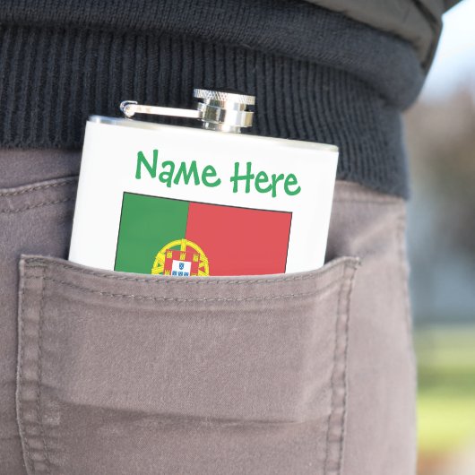 Persoonlijke Portugese Vlag Erfgoed Heupfles (Voorbeeld)