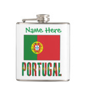 Persoonlijke Portugese Vlag Erfgoed Heupfles (Voorkant)