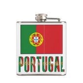 Persoonlijke Portugese Vlag Erfgoed Heupfles (Achterkant)