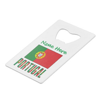 Persoonlijke Portugese Vlag Erfstuk  Creditkaart Flessenopener
