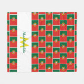 Persoonlijke PORTUGESE VLAG Fleece Deken (Voorkant (Horizontaal))