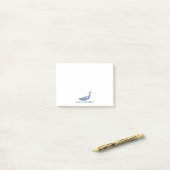 Persoonlijke Post-it-briefjes met Blauwe Walvis Post-it® Notes (Op bureau)