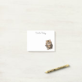 Persoonlijke Post-it-briefjes met een knuffelkitte Post-it® Notes (Op bureau)