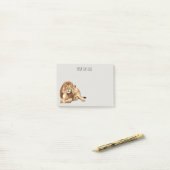 Persoonlijke Post-it-briefjes met leeuwenfamilie Post-it® Notes (Op bureau)