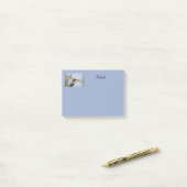 Persoonlijke Post-it-briefjes met libelblauw 10x7, Post-it® Notes (Op bureau)