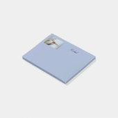 Persoonlijke Post-it-briefjes met libelblauw 10x7, Post-it® Notes (Schuin)