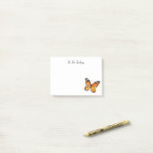 Persoonlijke Post-it-briefjes met Monarchvlinder Post-it® Notes (Op bureau)