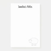 Persoonlijke Post-it® notes met schattige schapen (Voorkant)