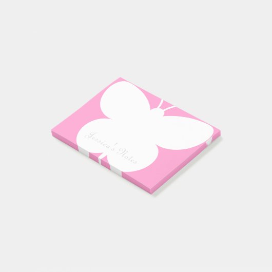 Persoonlijke Post-it® notes met schattige vlinder (Schuin)