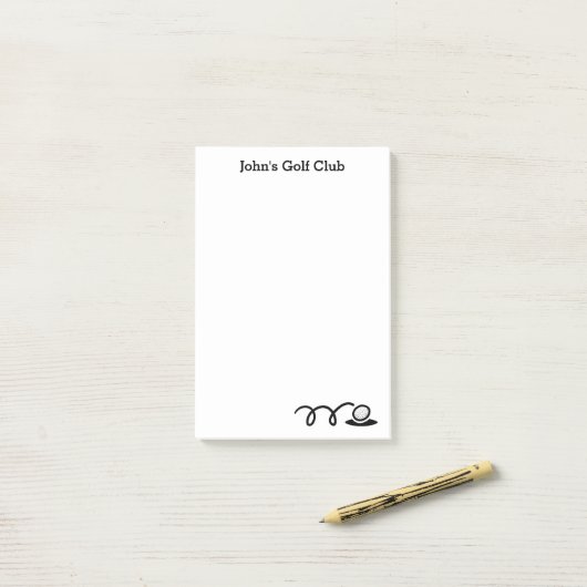 Persoonlijke Post-it® notes voor golfclub (Op bureau)