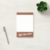 Persoonlijke Post-it®-notities met bakstenen muuro Post-it® Notes (Kantoor)
