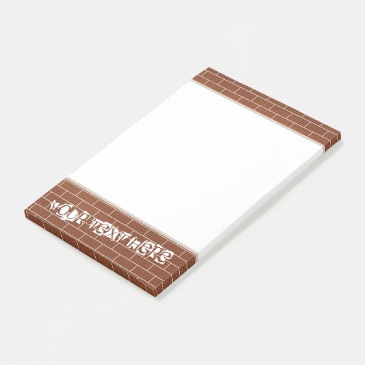 Persoonlijke Post-it®-notities met bakstenen muuro Post-it® Notes (Schuin)