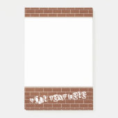 Persoonlijke Post-it®-notities met bakstenen muuro Post-it® Notes (Voorkant)