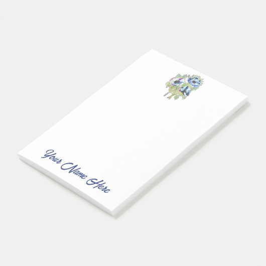 Persoonlijke Post-it-notities met bloemengrafiek Post-it® Notes (Schuin)