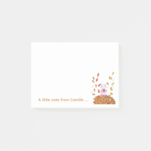 Persoonlijke Post-It-notities met herfstbladeren e Post-it® Notes (Voorkant)