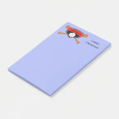 Persoonlijke Post-it-notities voor blauwe honkbalc Post-it® Notes (Schuin)