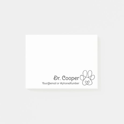 Persoonlijke Post-it-notities voor dierenartsen Post-it® Notes (Voorkant)