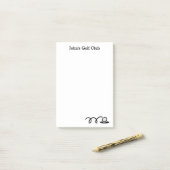 Persoonlijke Post-it® notities voor golfclub Notes (Op bureau)
