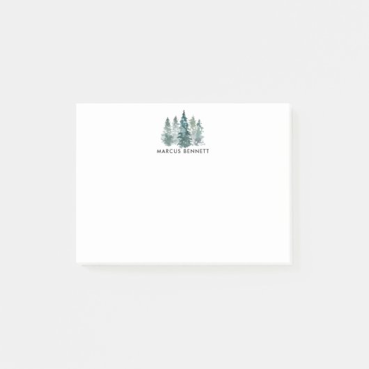 Persoonlijke Post-Its | Rustieke Minimalistische D Post-it® Notes (Voorkant)