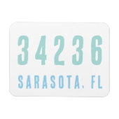 Persoonlijke postcode, plaats, staat | Kustblauwvi Magneet (Horizontaal)