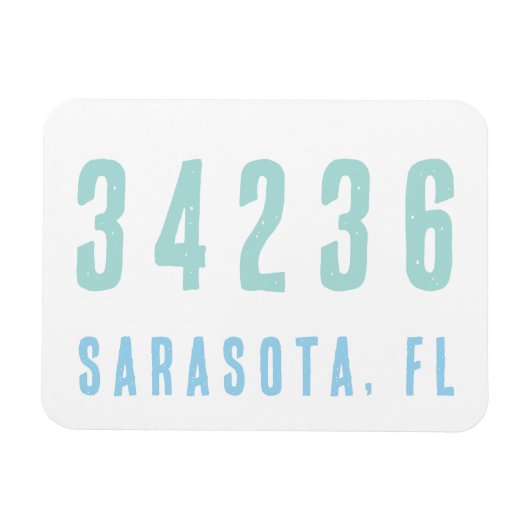 Persoonlijke postcode, plaats, staat | Kustblauwvi Magneet (Horizontaal)