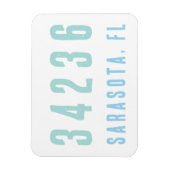 Persoonlijke postcode, plaats, staat | Kustblauwvi Magneet (Verticaal)