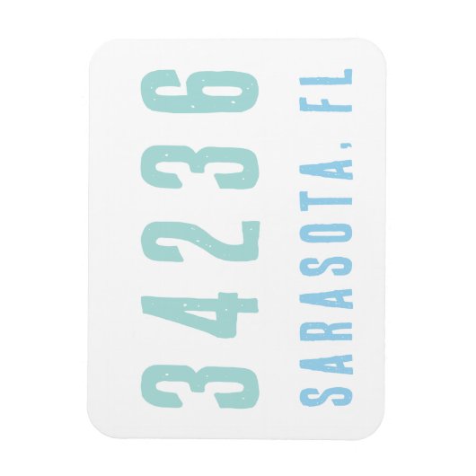 Persoonlijke postcode, plaats, staat | Kustblauwvi Magneet (Verticaal)