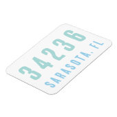 Persoonlijke postcode, plaats, staat | Kustblauwvi Magneet (Linkerzijde)