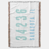 Persoonlijke postcode, Stad, Stadskustblauwdruk Deken (Voorkant Verticaal)