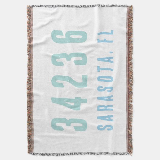 Persoonlijke postcode, Stad, Stadskustblauwdruk Deken (Voorkant Verticaal)