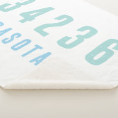 Persoonlijke postcode, Stad, Stadskustblauwdruk Sherpa Deken (3/4)