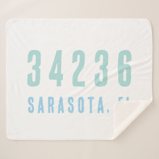 Persoonlijke postcode, Stad, Stadskustblauwdruk Sherpa Deken