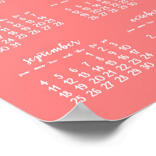 Persoonlijke Poster Jaarlijkse Kalender 2016 Koraa (Hoek)