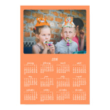 Persoonlijke Poster Jaarlijkse Kalender 2016 Oranj