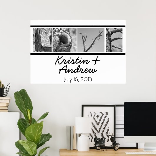 Persoonlijke Poster Uniek Huwelijkscadeau (Thuiskantoor)