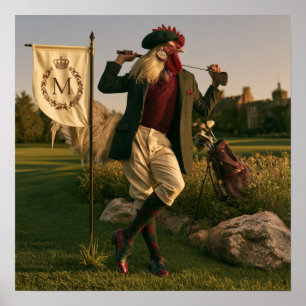 Persoonlijke Poster van een Heer Golfspeler Haan