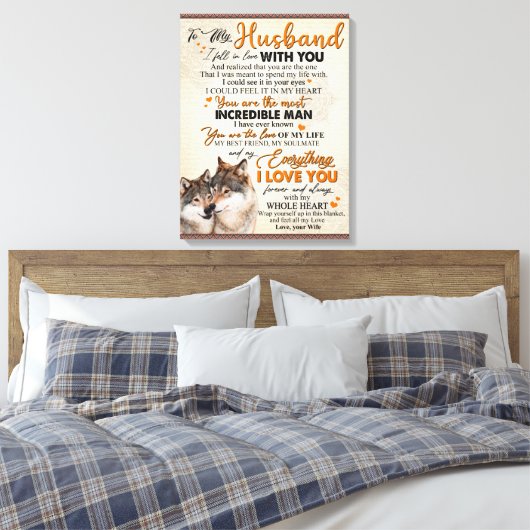 Persoonlijke Poster Voor Mijn Man Van Vrouw, Canvas Afdruk (Insitu (Slaapkamer))