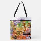 Persoonlijke Poststempelcollage Tote Bag (Voorkant)