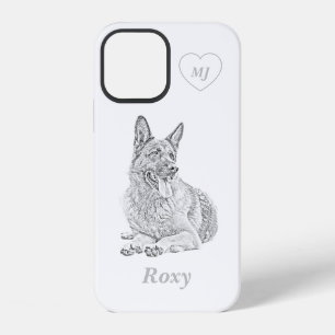 Persoonlijke potlood Duitse Herders iPhone Hoes 12 Hoesje
