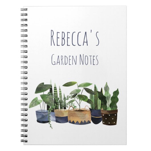 Persoonlijke potplant & Cactus Tuin Notitieboek (Voorkant)
