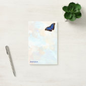 Persoonlijke prachtige blauwe Morpho vlinder Post-it® Notes (Kantoor)
