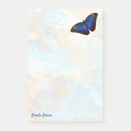 Persoonlijke prachtige blauwe Morpho vlinder Post-it® Notes (Voorkant)