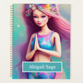 Persoonlijke prachtige Yoga Girl Meditation Floral Planner