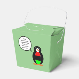 Persoonlijke pratende mevrouw pinguïn Afrikaanse d Bedankdoosjes
